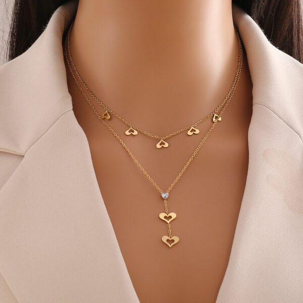 Hearts Stainless Steel Necklace - Image 2