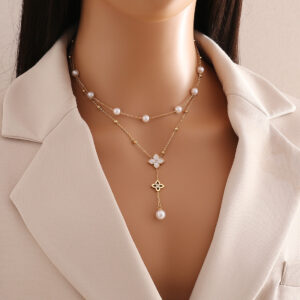 Petal Whisper Stainless Steel Necklace