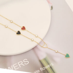 Crystal Beat Stainless steel Necklace