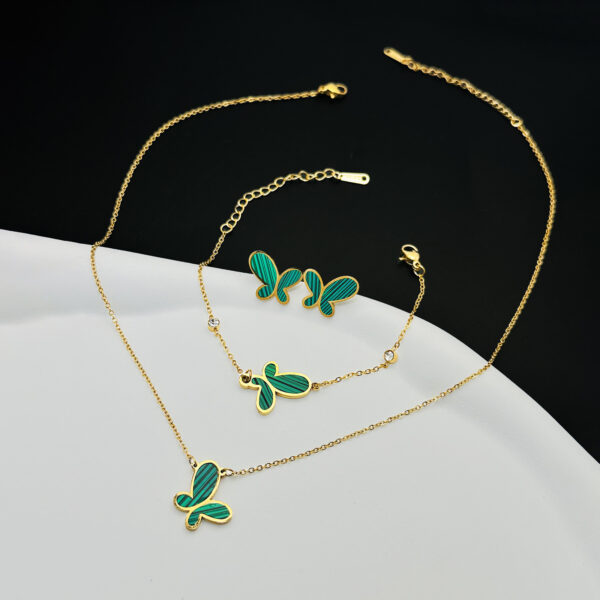 Butterfly Bloom Stainless Steel Jewelry Set