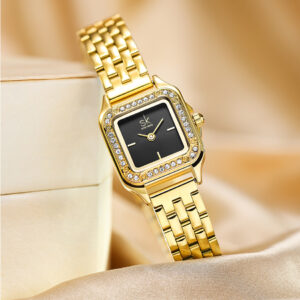 Lustre Square Stainless Steel Watch