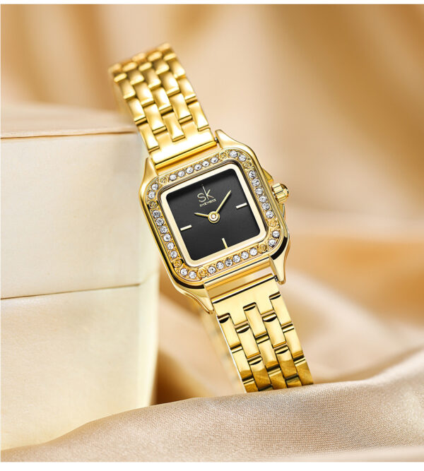 Lustre Square Stainless Steel Watch
